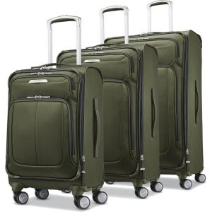 imageSamsonite Solyte DLX Softside Expandable Luggage with Spinner Wheels Mineral Grey CarryOn 20InchCedar Green