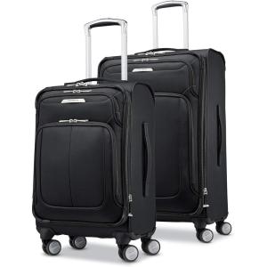 imageSamsonite Solyte DLX Softside Expandable Luggage with Spinner Wheels Mineral Grey CarryOn 20InchMidnight Black