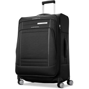 imageSamsonite UpLIFT Lightweight Large Checked Softside Luggage with Spinner Wheels  Expandable  AirlineApproved Polyester Soft Suitcase for Ultra Light Travel  Elemental BlueBlack