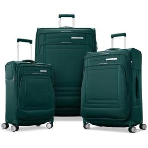 imageSamsonite UpLIFT Lightweight Large Checked Softside Luggage with Spinner Wheels  Expandable  AirlineApproved Polyester Soft Suitcase for Ultra Light Travel  Elemental BlueEmerald Green