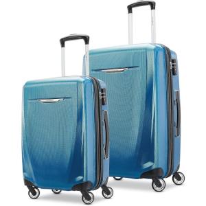 imageSamsonite Winfield 3 DLX Hardside Expandable Luggage with Spinners Silver CarryOn 20InchBlueNavy