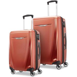 imageSamsonite Winfield 3 DLX Hardside Expandable Luggage with Spinners Silver CarryOn 20InchBurnt Orange