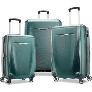 imageSamsonite Winfield 3 DLX Hardside Expandable Luggage with Spinners Silver CarryOn 20InchEmerald