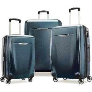 imageSamsonite Winfield 3 DLX Hardside Expandable Luggage with Spinners Silver CarryOn 20InchNavy