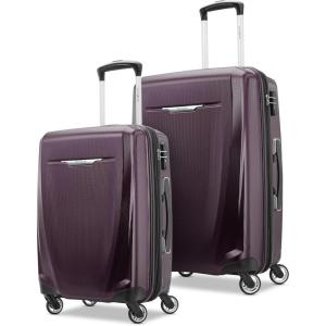 imageSamsonite Winfield 3 DLX Hardside Expandable Luggage with Spinners Silver CarryOn 20InchPlum Ombre