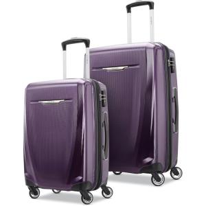 imageSamsonite Winfield 3 DLX Hardside Expandable Luggage with Spinners Silver CarryOn 20InchPurple