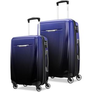 imageSamsonite Winfield 3 DLX Hardside Expandable Luggage with Spinners Silver CarryOn 20InchRoyal Blue Ombre