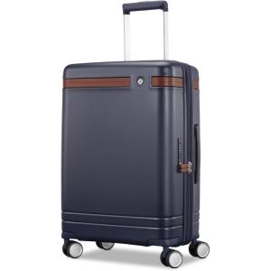 imageVirtuosa Hardside 21 Inch Carry On Luggage  Airline Approved with 360 Spinner Wheels RightHeight Adjustable Handle  Zippered WetPak  TSA Lock  Expandable Light Polycarbonate Shell  NavyNavy