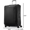 imageSamsonite Lineate Softside Expandable Luggage with Spinner Wheels Carryon Cedar GreenObsidian Black