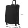 imageSamsonite Saire LTE Softside Expandable Luggage with Spinner Wheels Pine Green 3Piece Set Carry OnMediumLargeBlack