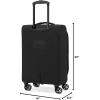 imageSamsonite Saire LTE Softside Expandable Luggage with Spinner Wheels Pine Green 3Piece Set Carry OnMediumLargeBlack