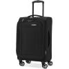 imageSamsonite Saire LTE Softside Expandable Luggage with Spinner Wheels Pine Green 3Piece Set Carry OnMediumLargeBlack