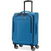 imageSamsonite Saire LTE Softside Expandable Luggage with Spinner Wheels Pine Green 3Piece Set Carry OnMediumLargeCaribbean Blue
