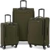 imageSamsonite Saire LTE Softside Expandable Luggage with Spinner Wheels Pine Green 3Piece Set Carry OnMediumLargeOlive Green