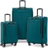 imageSamsonite Saire LTE Softside Expandable Luggage with Spinner Wheels Pine Green 3Piece Set Carry OnMediumLargePine Green