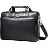 imageSamsonite Leather Slim Briefcase Black 16 InchBlack