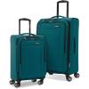 imageSamsonite Saire LTE Softside Expandable Luggage with Spinner Wheels Pine Green 3Piece Set Carry OnMediumLargePine Green