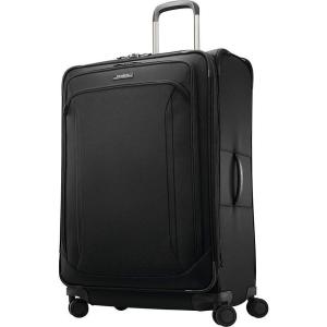 imageSamsonite Lineate Softside Expandable Luggage with Spinner Wheels Carryon Cedar GreenObsidian Black